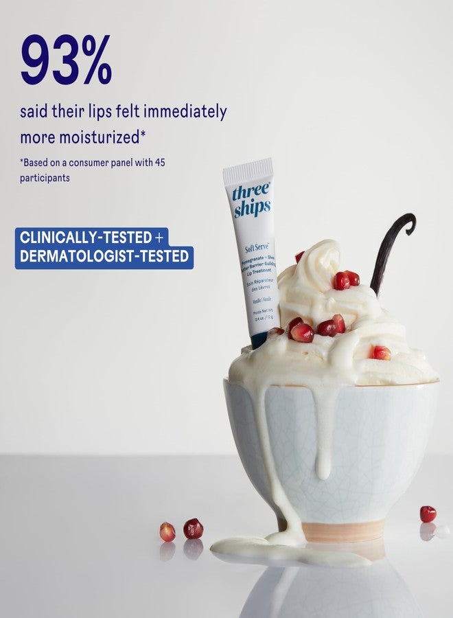 Three Ships - SoftServe Pomegranate + Shea Butter Barrier-Building Lip Treatment | Soften, Plump, Hydrate | Cruelty-Free, Vegan, Paraben-Free, Sensitive Skin Safe (12g | 0.4 oz) - Image 3